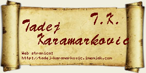 Tadej Karamarković vizit kartica